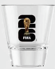 Emblem shot glass set with packaging on a white background